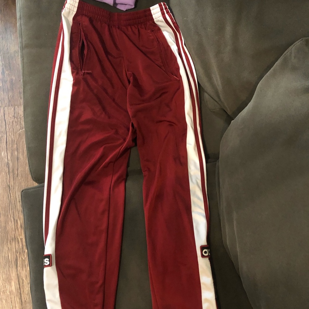 Adidas Track Pants w/ buttons on sides